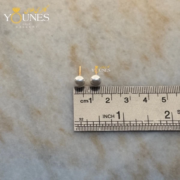 گوشواره میخی مروارید طلا